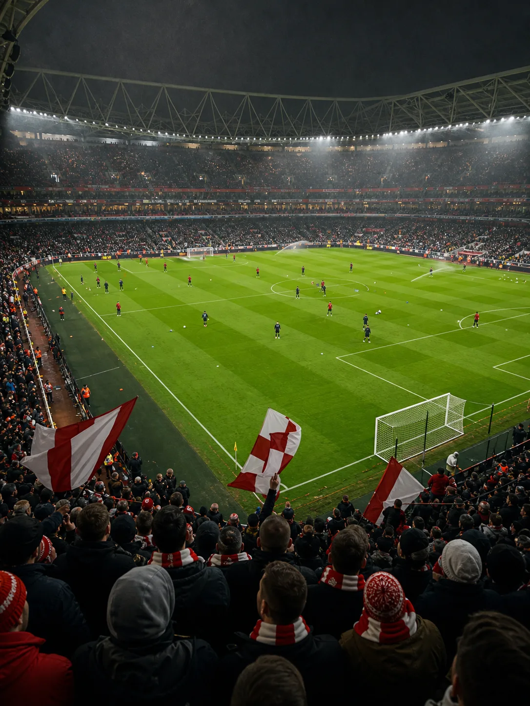Läktare och plan inför kommande match i Premier League